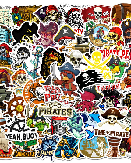 Piraten Aufkleber Einzelmotive Cartoon Seerauber Designs