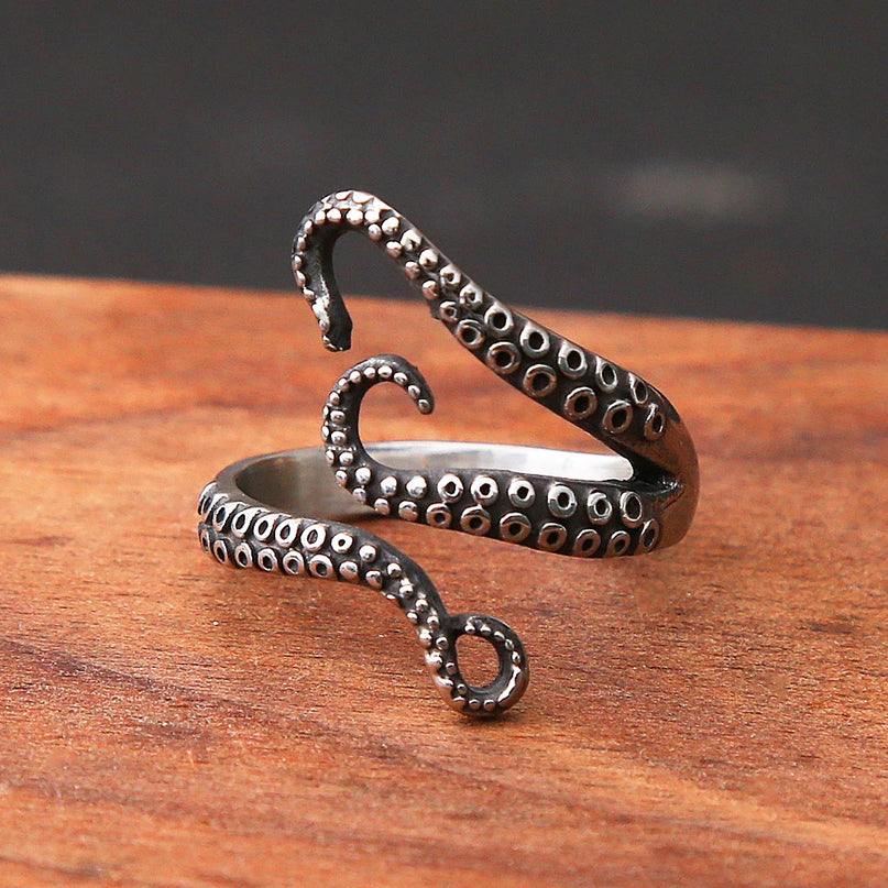Gothic Tentakel-Ring im Piratenstil