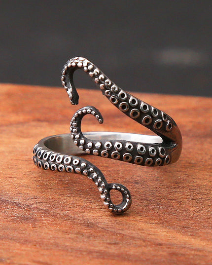 Offener Piraten-Ring mit Doppeltentakel