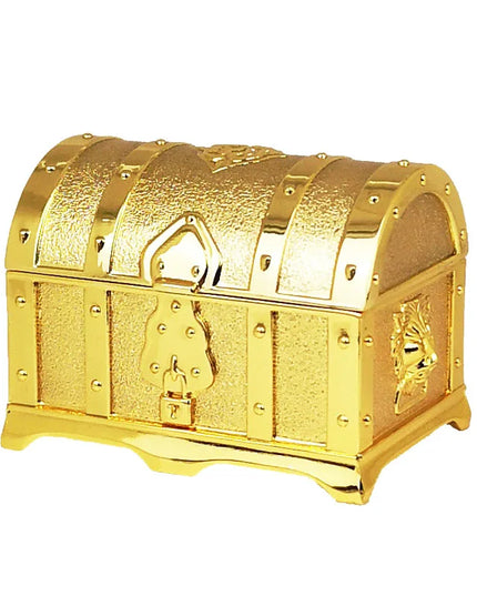 Mini-Piratentruhe aus Gold-Metall