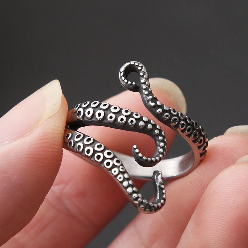 Gothic Tentakel-Ring im Piratenstil