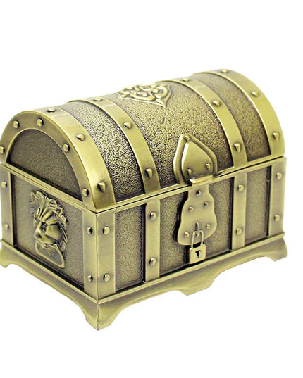 Mini-Piratentruhe aus Gold-Metall