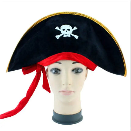 Piratenhut Skull schwarz Draufsicht