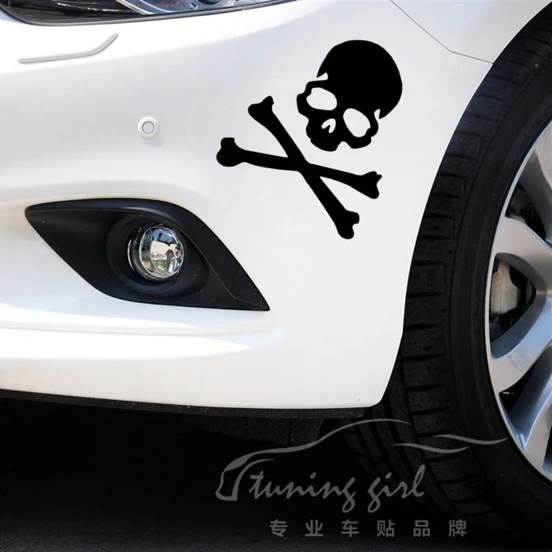 Totenkopf Glitzer Aufkleber auf Auto Anwendung