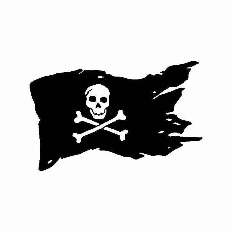 Aufkleber Auto Pirat schwarze Piratenflagge Totenkopf Jolly Roger