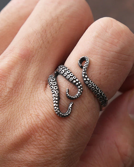 Offener Piraten-Ring mit Doppeltentakel