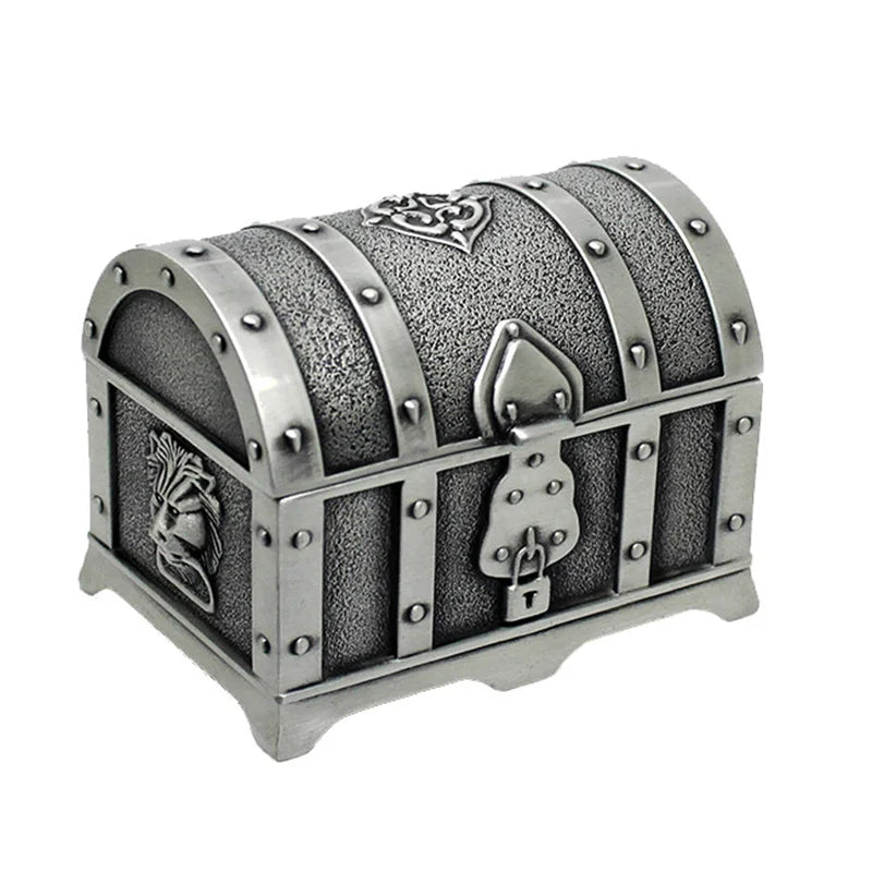 Mini Piratentruhe Metall Rueckansicht