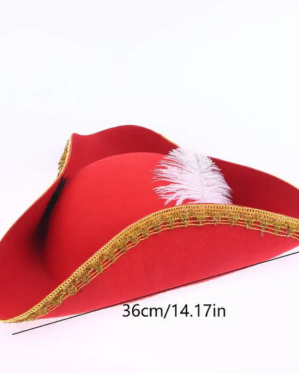 Piratenhut Frauen pink komplett mit Feder