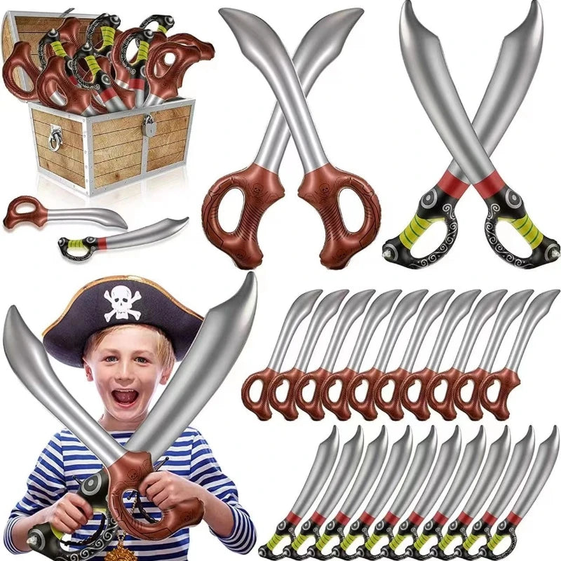 4 aufblasbare Piratensäbel fur die Crew