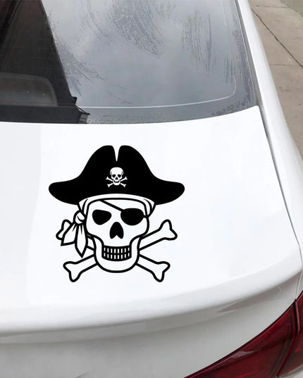 Piraten Totenkopf Vinyl Aufkleber verschiedene Groessen S bis XXL