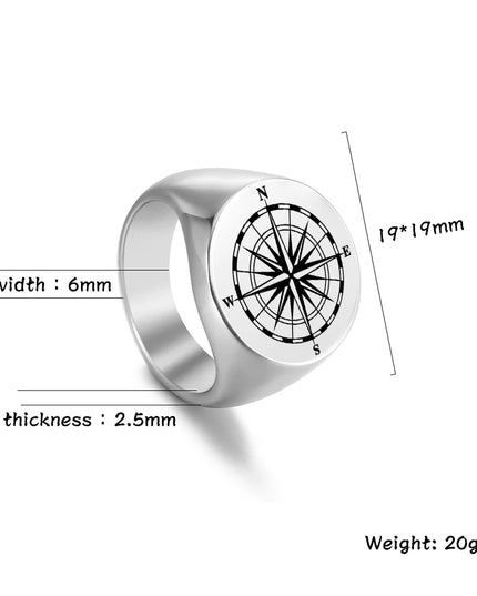 Vintage Kompass-Ring im Retrostil