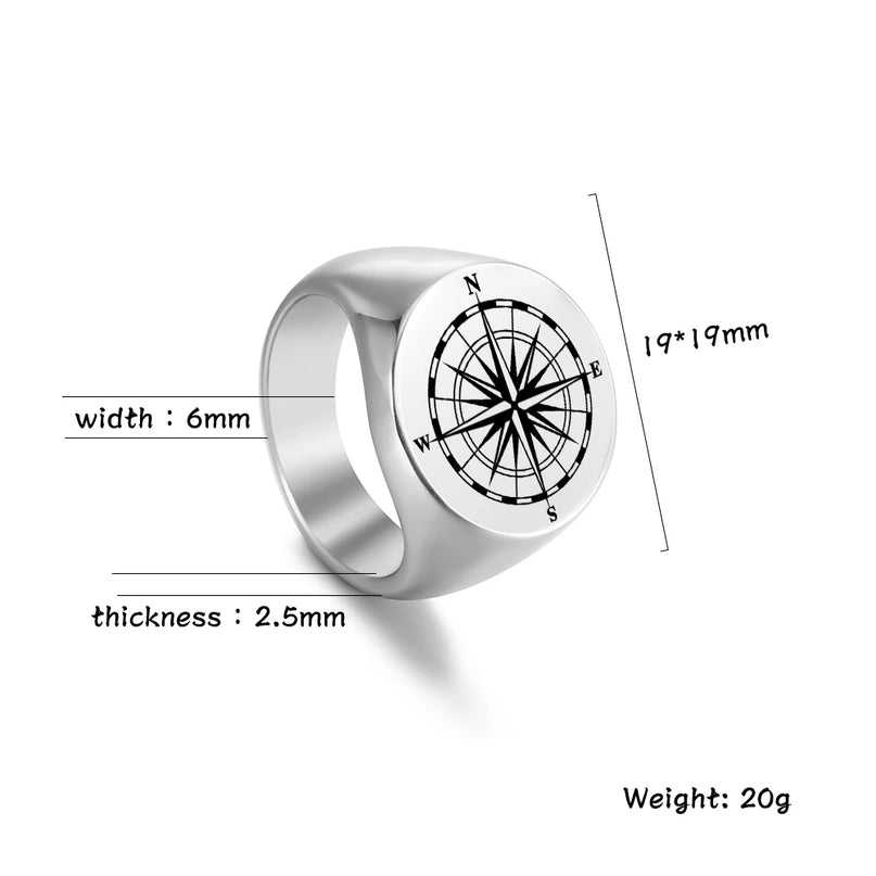 Vintage Kompass-Ring im Retrostil