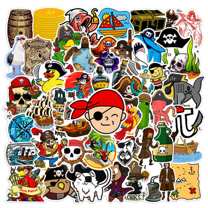 Piraten Sticker Graffiti Set 50 Stueck bunte Piratenmotive