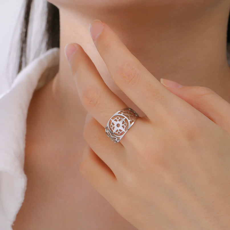 Goldener Piraten-Kompass Ring