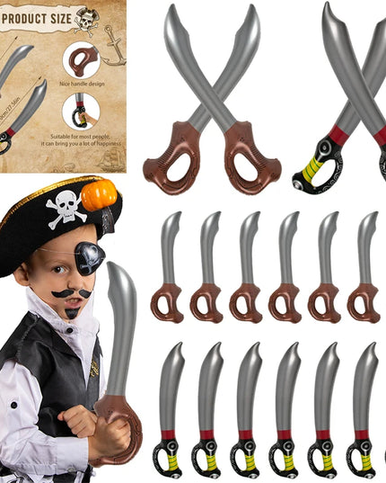 Aufblasbare Piratensäbel im 3er oder 6er Set