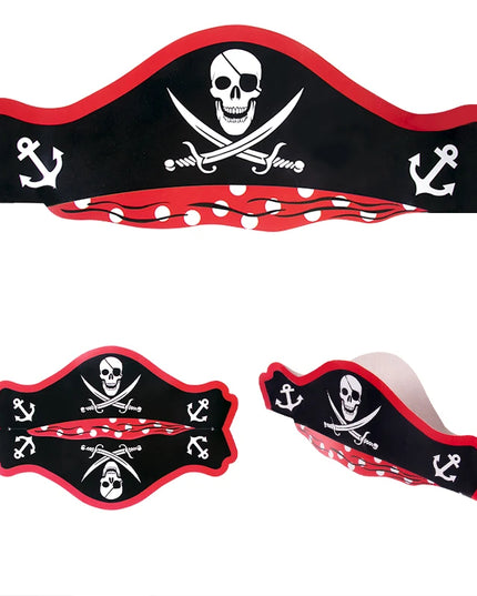 Piratenhut Papier Fasching Detail Totenkopf Motiv
