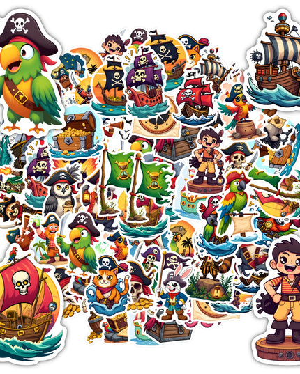 Piraten Cartoon Sticker Anwendung verschiedene Oberflaechen