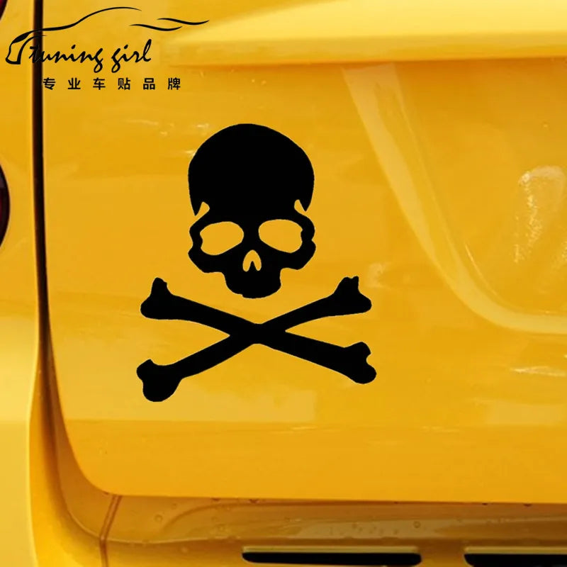 Leuchtender Totenkopf Aufkleber sechs Groessen PVC