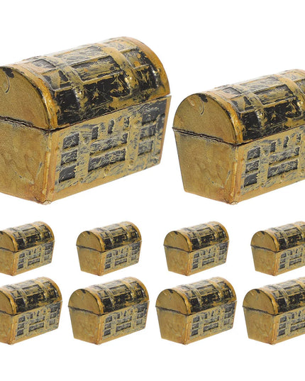 Piratentruhe Set 10 Stueck Mini Schatzkisten Gold