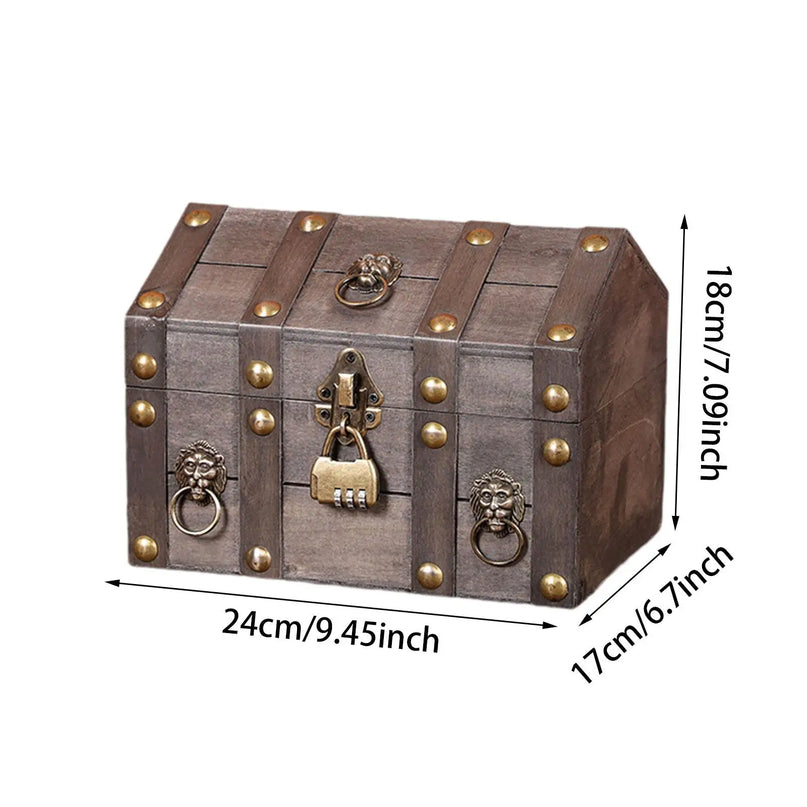Piratentruhe Holz gross komplett