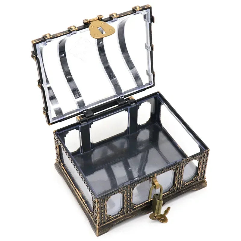 Schatzkiste transparent gold Detailansicht