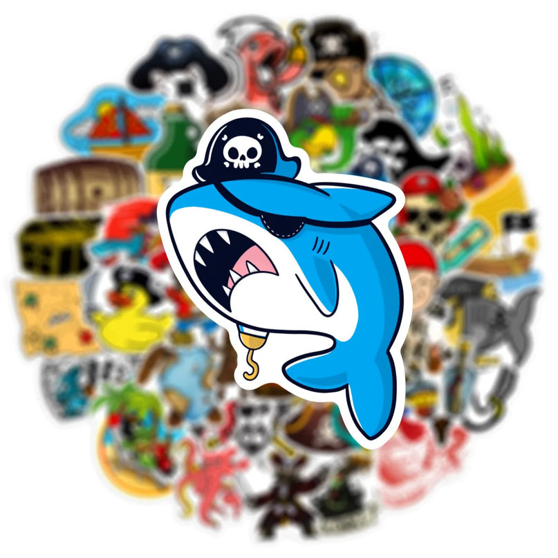Wasserfeste Piraten Vinyl Sticker Graffiti Einzelmotive