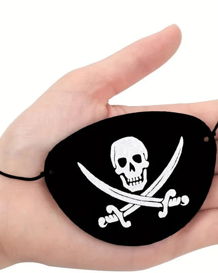 Piratenhut Set Filz Rueckansicht rotes Stirnband