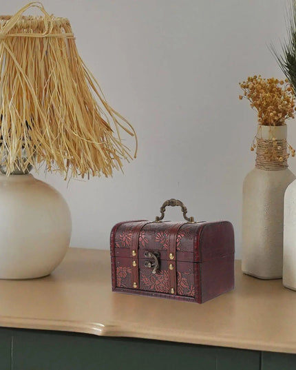 Piraten Schatzkiste Holz vintage Draufsicht
