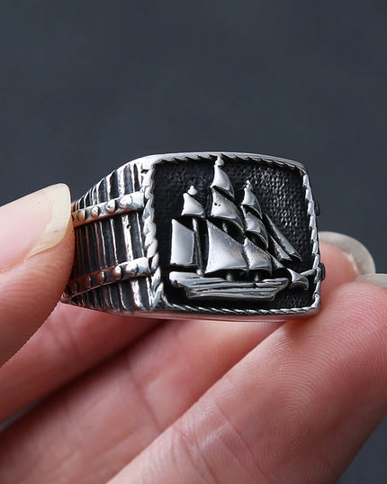 Piraten-Segelschiff Ring fuer Maenner