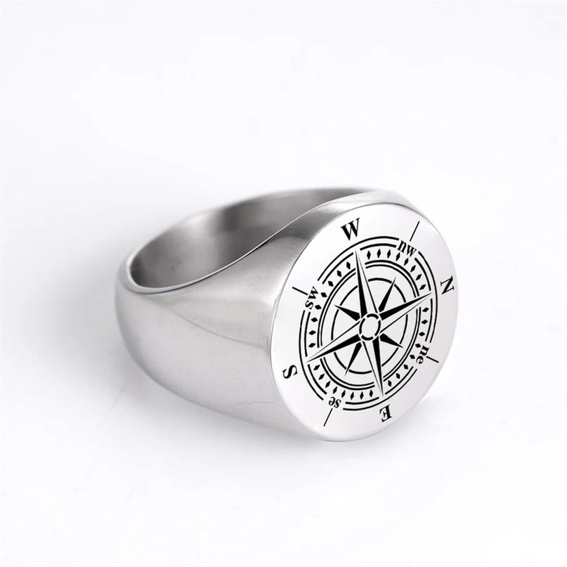 Vintage Kompass-Ring im Retrostil