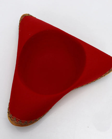 Piratenhut Filz blau komplett mit Feder und goldener Borte