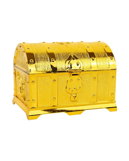 Piratentruhe Kunststoff Gold strahlend Retro-Praegung