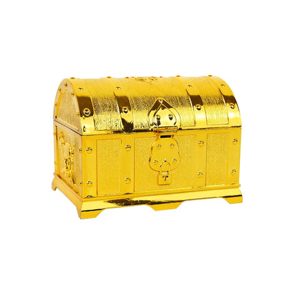 Piratentruhe Kunststoff Gold strahlend Retro-Praegung