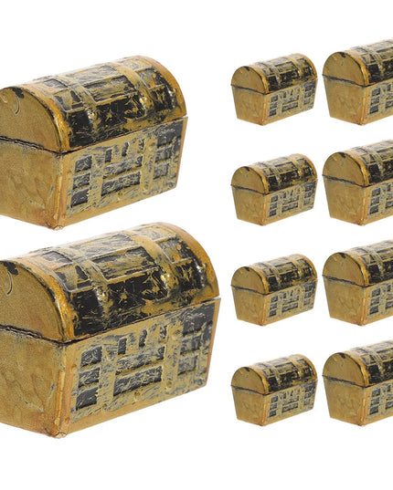 Mini Piratentruhe Gold Rueckansicht