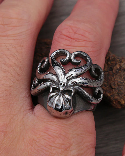 Offener Kraken-Ring mit Tentakeln