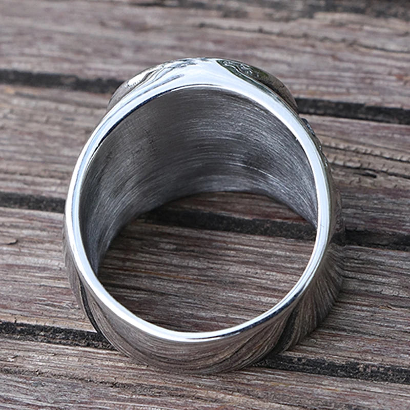 Nordischer Segelschiff-Ring mit Anker