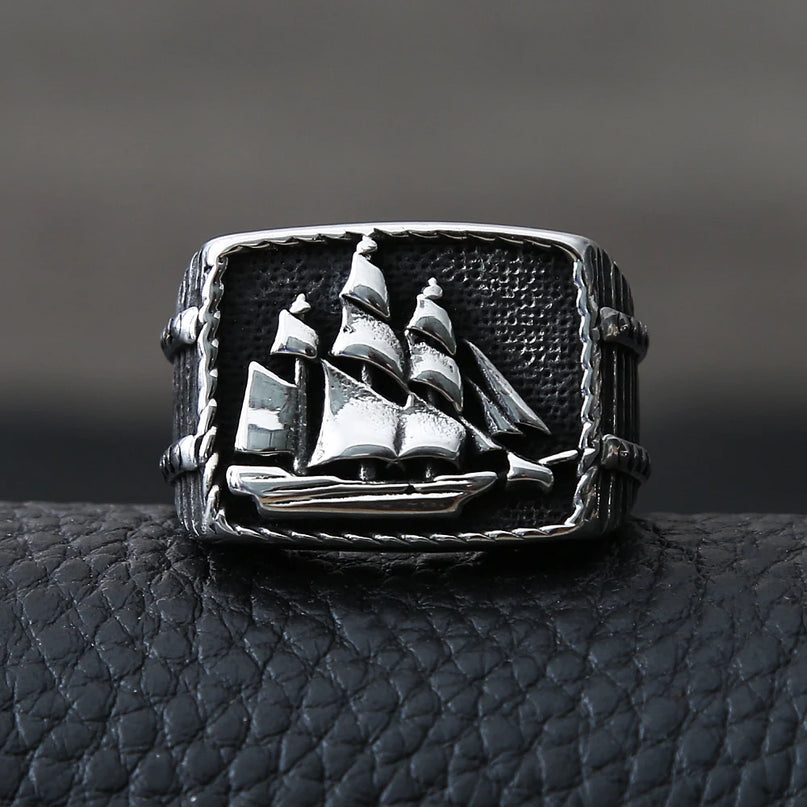 Piraten-Segelschiff Ring fuer Maenner