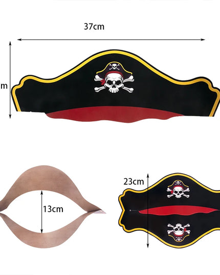 Kleiner Piratenhut Pappe Rueckseite