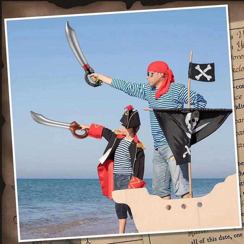 2 aufblasbare Piratensäbel zur Dekoration