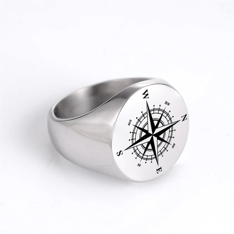 Kompass Piraten-Ring mit Windrose