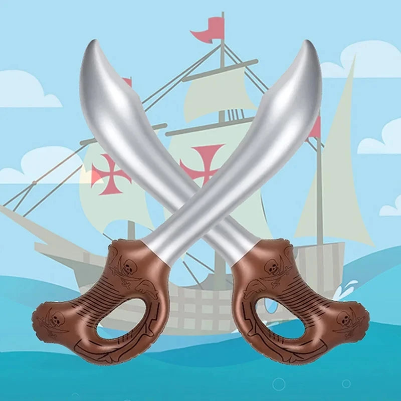 4 aufblasbare Piratensäbel fur die Crew