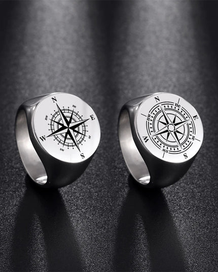 Kompass Piraten-Ring mit Windrose