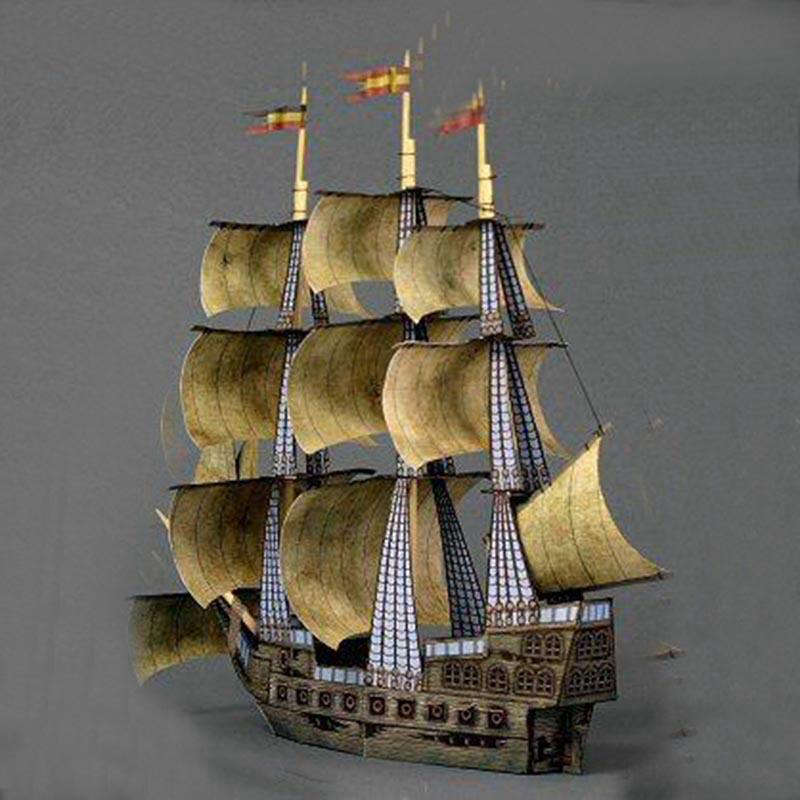 Piratenschiff Pappe- 3D