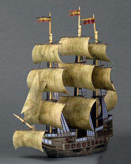 Piratenschiff Pappe- 3D
