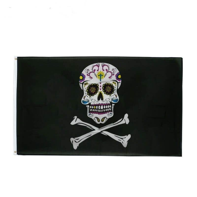 Piratenflagge - mexikanischer Schädel