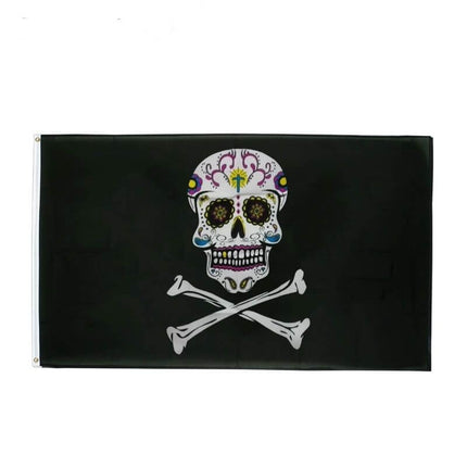 Piratenflagge - mexikanischer Schädel