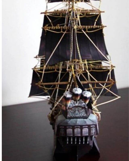 Piratenschiff Pappe Schwarz- Mortelleboot