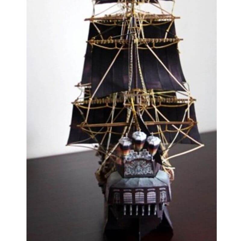 Piratenschiff Pappe Schwarz- Mortelleboot