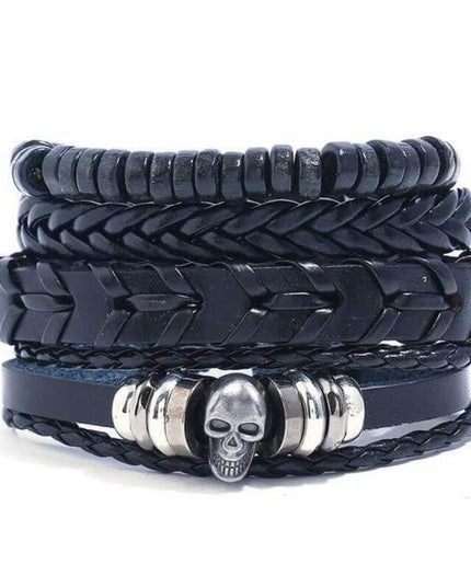 Piratenarmband - totaler Tod (Leder)