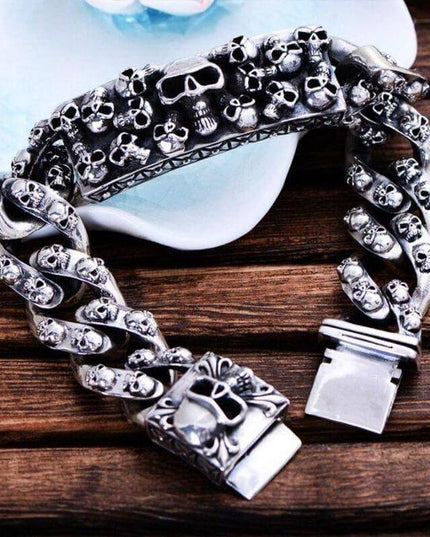 Piratenarmband - Kriegsfeld (Silber)